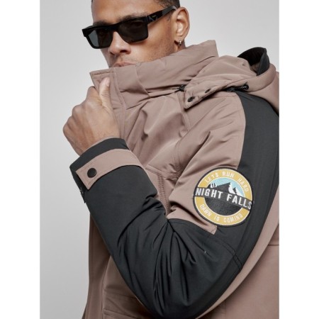 Male Winter jacket, size 56, brown color-16