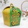 Easter box "HB", green Khokhloma, 17 x 17 x 26 cm