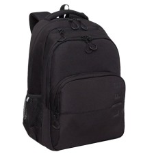 Youth backpack 45 x 32 x 23 cm, Grizzly, ergonomic back, laptop department, black