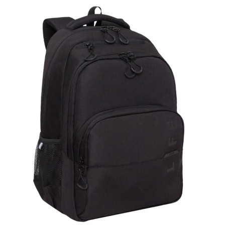 Youth backpack 45 x 32 x 23 cm, Grizzly, ergonomic back, laptop department, black