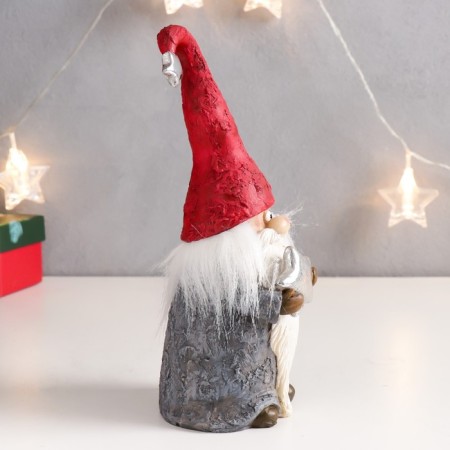 Souvenir Polystone "Grandfather Frost in a red cap with an asterisk" 21.5x7x8 cm-1