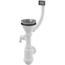 ALCAPLAST A447P-DN50/40 siphon siphon, with a stainless steel grille. became DN115mm, corrugation and fitting 5075