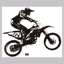 Sticker 3D interior motocross 57*50cm