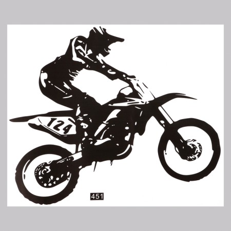 Sticker 3D interior motocross 57*50cm