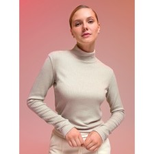 Women's turtleneck, size 48, light gray color