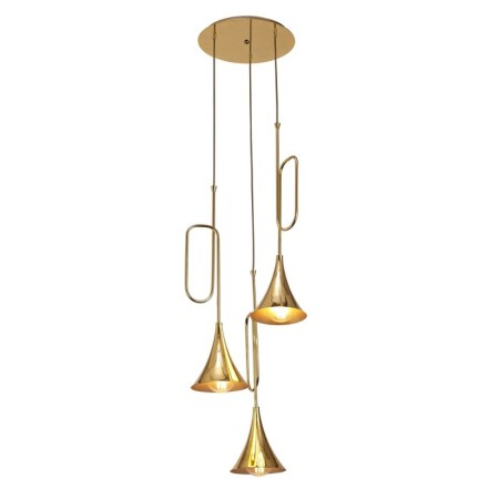 Suspended chandelier Mantra Jazz, E27, 3x20W, 800 mm, gold color
