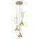 Suspended chandelier Mantra Jazz, E27, 3x20W, 800 mm, gold color