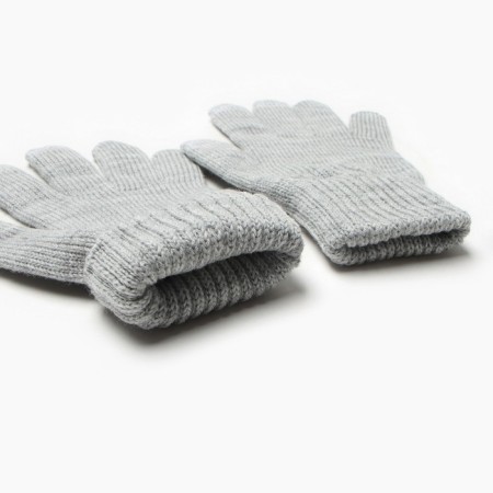 Gloves female, the color is light gray, size 18-2