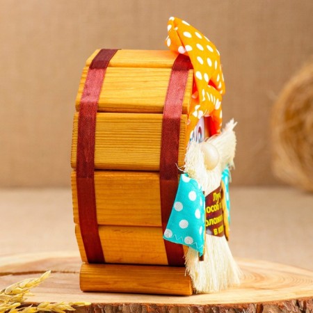 Wooden piggy bank "Brown Kuzma", mix-8