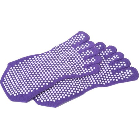 Socks for yoga bradex, anti -slip, closed, purple-1