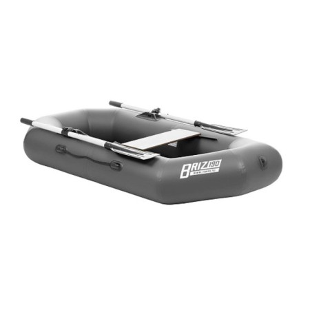 Breeze boat 190 with oars, gray color
