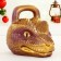 The piggy bank "Giry Snake" is brown, 20cm