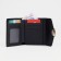 Women's wallet on the button, black color