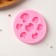 Mold "biscuits", silicone, d = 8 cm, pink color