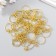 The basis for the key fob Ring metal with a gold chain 1.8x1.8 cm set 40 pcs
