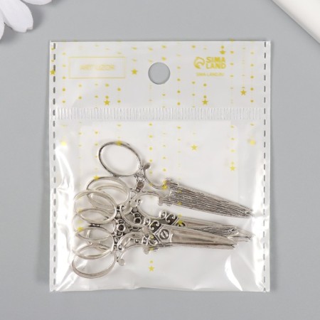 Decor Metal for creativity "Openland scissors" silver (A9361) 6x2.5 cm-3