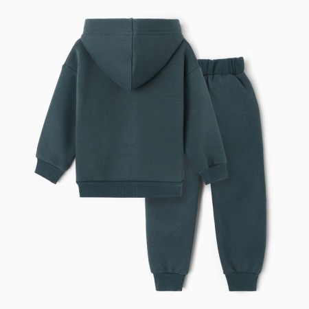 Set for a boy (sweatshirt, trousers), emerald color, height 110 cm-9