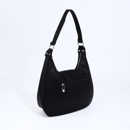 Load bag with zipper, external pocket, long belt, black color-2