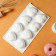 Form for mousse desserts and baking konfinetta "heart", 30 × 17.5 × 3 cm, 8 cells (6.2 × 6 cm), white color