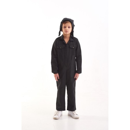 Carnival costume "Tanker", overalls, belt, helmet, 5-7 years old, height 122-134 cm