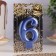Candle for the Cake "European Giant", a number 6, 7 cm, blue metallic