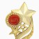 The Cup "Great Victories", award figure, gold, plastic, 16.5 x 8 cm.