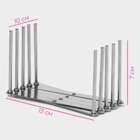 Kitchen holder for covers, pan, plates, stainless steel, 4 divisions-2