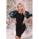 Women's dress, size 44, black color, turquoise