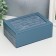 Casket to the leatherette for jewelry "Blue python" Combined 7.5x14x20 cm