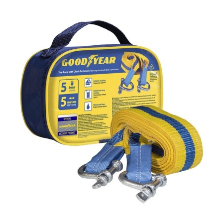 Towing cable with mugs, goodyear, 5 tons, 5 meters