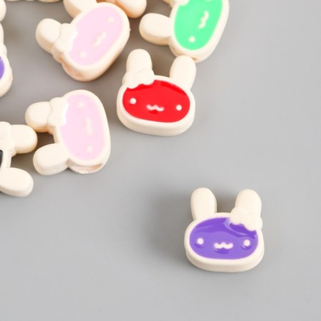 Busina for creativity plastic "Bunny with a bow" mix 0.8x1.3x1.2 cm-1