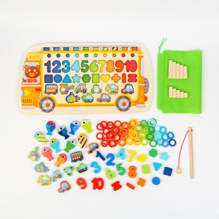Children's Logic Center 5 in 1 "Bus" 42 × 22.5 × 8 cm-1