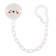 Holder for the nipple - dummy "Bear", New Year, on the chain, white color, gift packaging, crumb I