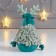 Souvenir Ceramics "Losik in a curly fur coat" Dark green 13.7x6.2 cm