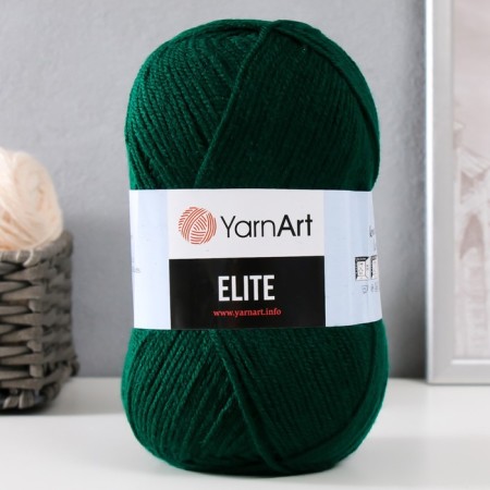 Yarn "Elite" 100% acrylic 300m/100g (590 dark green)