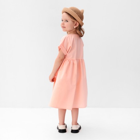 Платье для девочки MINAKU: Cotton Collection цвет светло-розовый, рост 110-3