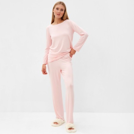 Kit (jumper, trousers) female minku, pink color, size 58