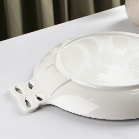 Ceramic share "Susan", 28 × 21.5 cm, white color-2