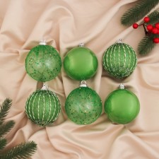 Set of balls plastic D-8 cm, 6 pcs 