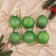 Set of balls plastic D-8 cm, 6 pcs "Keileb" Green