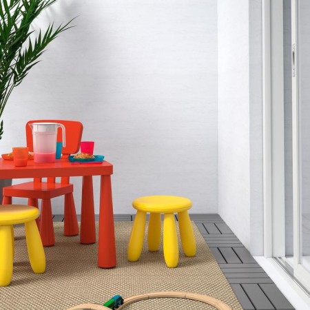 Stool children's mammut, for home and street, yellow-1