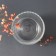 Bank for candles glass "leaves" transparent 350 ml 8.5x8.5x10 cm