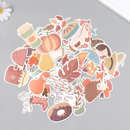 Stickers for creativity "Autumn Forest" set of 50 pcs 4x8 cm