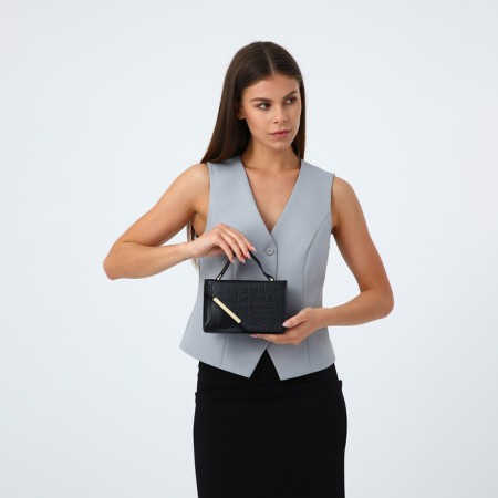 Bag Messenger on magnet, black color-8