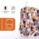 School backpack from textiles on a zipper, 3 pockets, pencil case, colorful color/orange