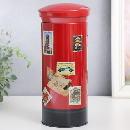 Piggy bank Metal "Postal Box. Mix" MIX 11x11x20 cm-2