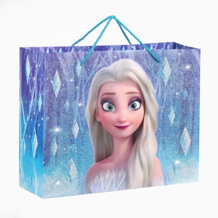 Gift package laminated with sparkles, cold heart, 40x31x11.5 cm-2