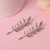 Invisibility for hair "Liberty" (set 2 pcs) leaves, 7.8 cm, silver