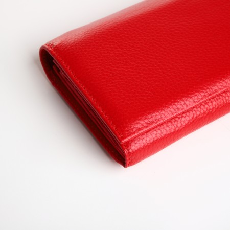 Women's wallet on magnet, red color-2