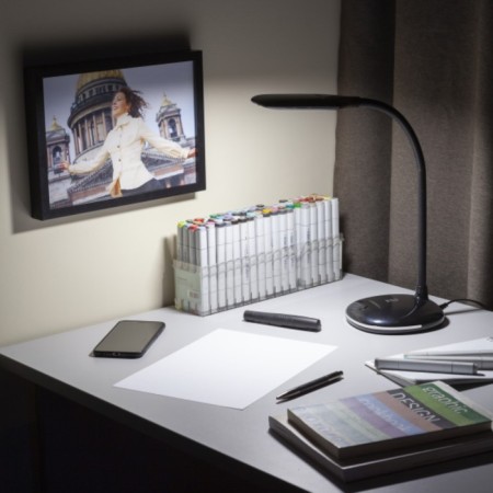 LED desktop lamp, black color-8